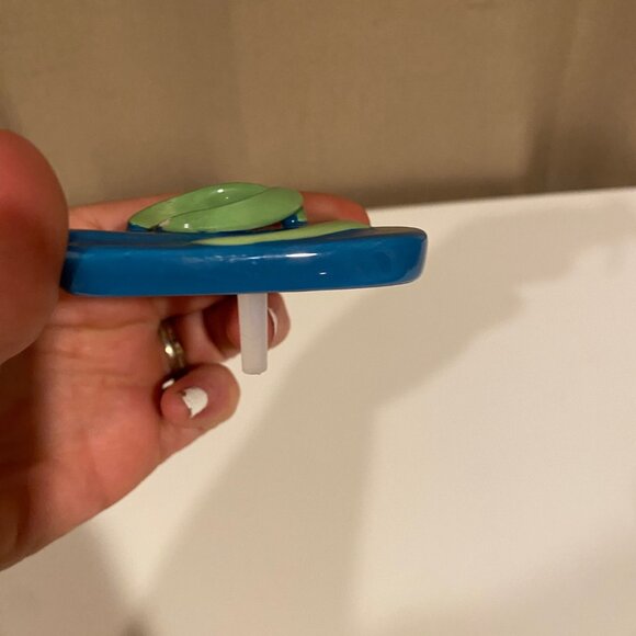 Nora Fleming Mini Blue Flip Flops Charm “Sunning and Funning” - Picture 3 of 4